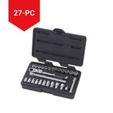 GearWrench Pass-Thru 1/4-in Drive Socket Set 27-pc, SAE/Metric