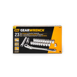 GearWrench Pass-Thru 3/8-in Drive Socket Set 23-pc, SAE/Metric