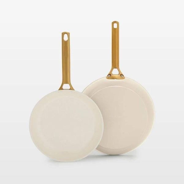 GreenPan Luxe 2pc Ceramic Frypan set - cream U1