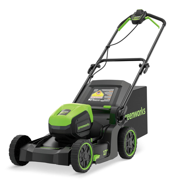 Greenworks 60V 17-in Push Lawn Mower with 4.0 Ah Battery & 3A Charger J3