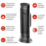 Honeywell HCE352C Digital Tower Ceramic Space Heater withThermostat, 1500W, Black