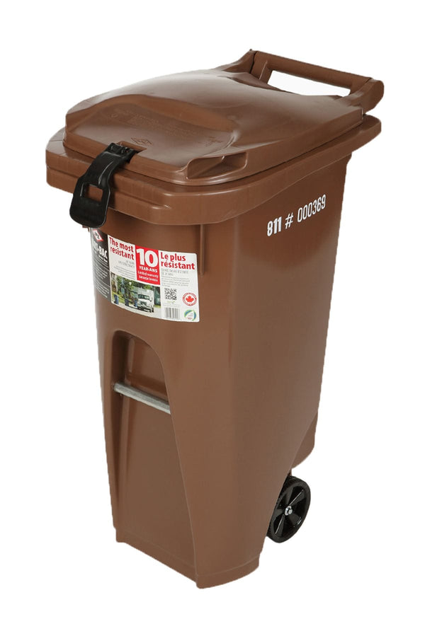 IPL Mastercart Plastic Rectangular Wheeled Compost Bin/Garbage Can with Lock, Assorted Colours, 79.5-L D9