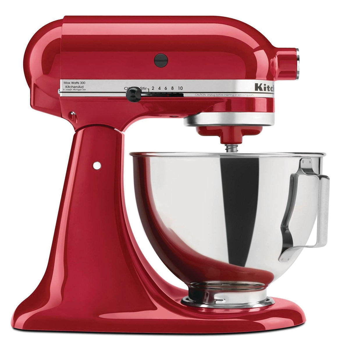 KitchenAid 4.5 Quart Tilt-Head Stand Mixer with 10 Speeds, Empire Red