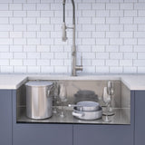 Kraus Kore Undermount Stainless Steel Single Bowl Kitchen Sink with Add-Ons, 27x19x11-in