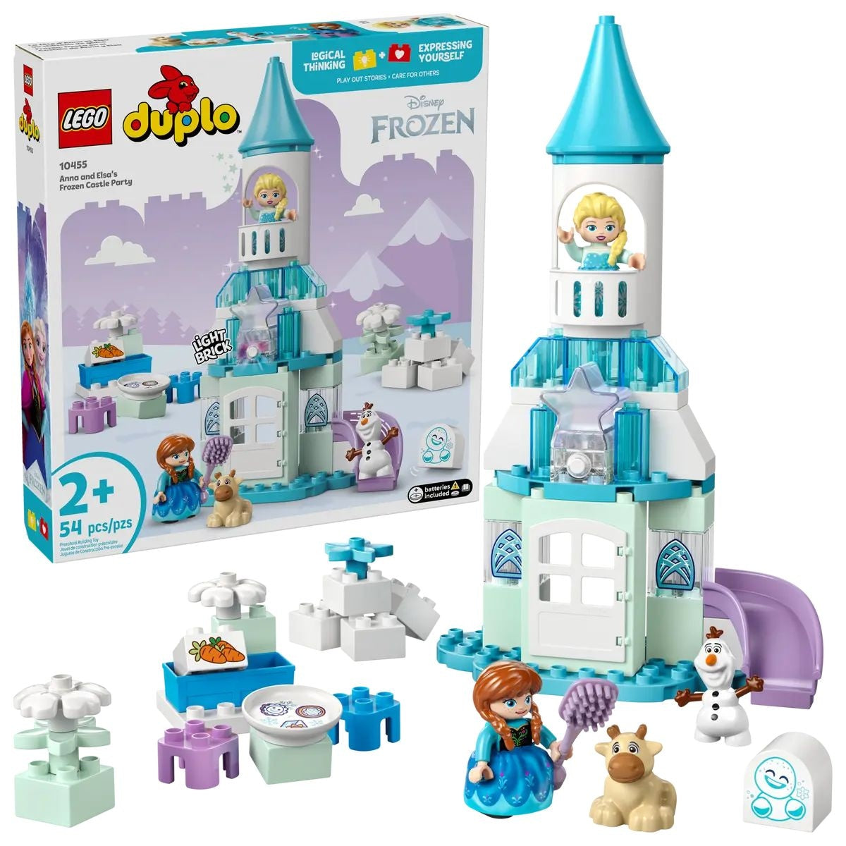 LEGO DUPLO Disney Anna and Elsa’s Frozen Castle Party - 10455, 54-pcs, Ages 2+