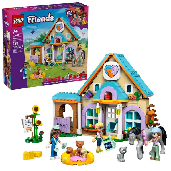LEGO Friends Horse and Pet Vet Clinic Set - 42651, 428-pcs, Ages 7+ Y3