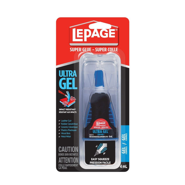 LePage Ultra Gel Super Glue Adhesive, Bonds Plastic/Metal/Wood/Rubber/Ceramic/Glass, 4-mL K6