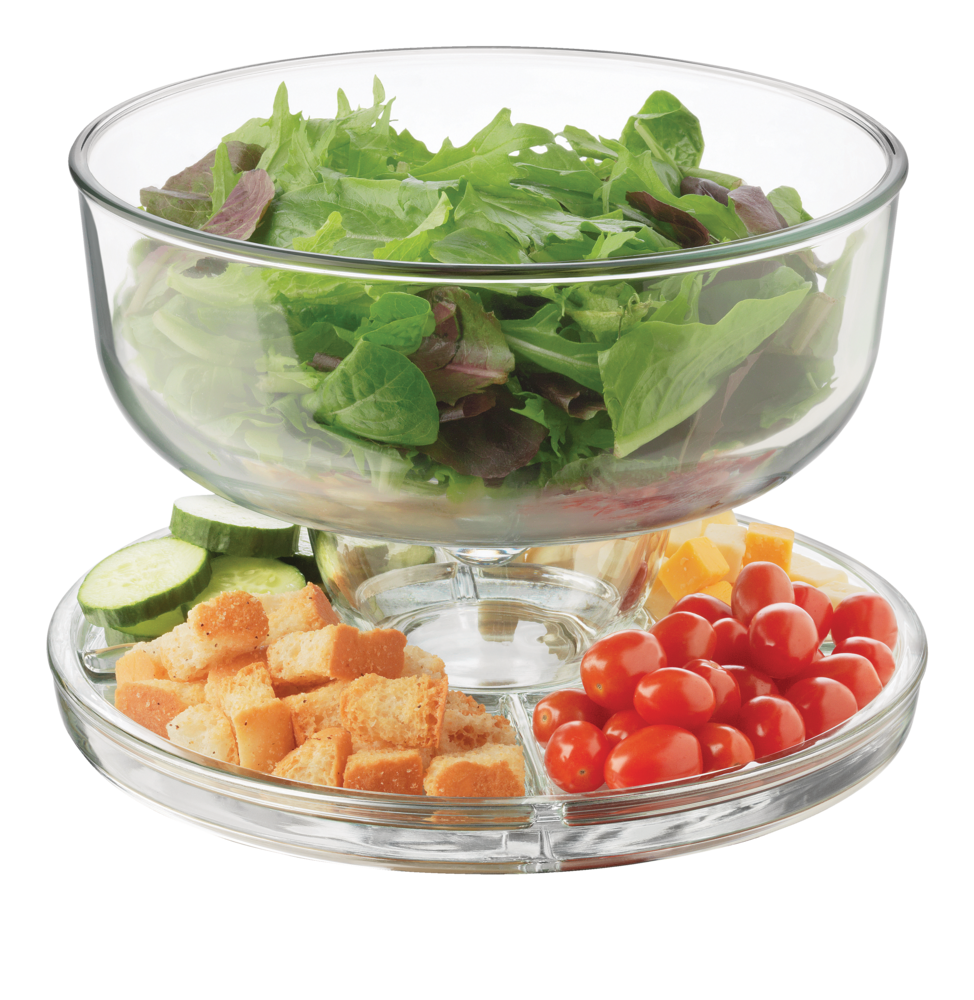 Libbey Selene 6-in-1 Server Cake Stand with Dome