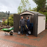 Lifetime Lockable Steel Shed, Beige, 7 x 12 -ft