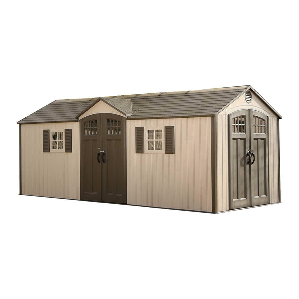 Lifetime Outdoor Storage Shed with Dual Side Entry, 20 x 8-ft R3