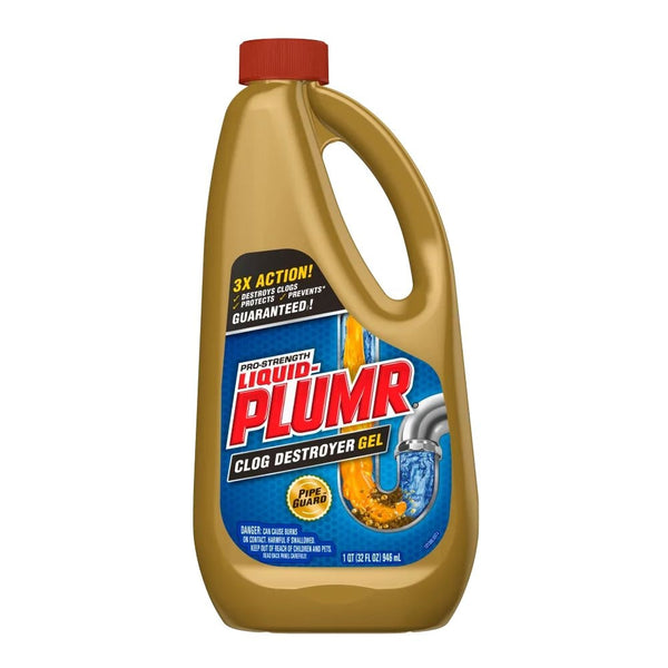 Liquid-Plumr Pro Strength Kitchen Clog Destroyer Gel, Lemon Scent, 946-mL D9