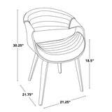 Lumisource Symphony Faux Leather Dining/ Accent Chair, Cream