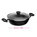 Maharaja 3.4qt Non-Stick Karahi with lid 26cm 10.25in