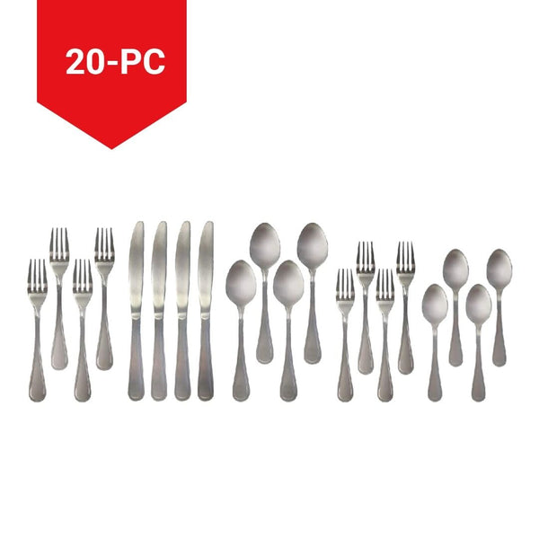 MASTER Chef Round Stainless Steel Flatware Set, Serves 4, 20-pc G0