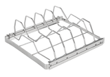 MASTER Chef Stainless Steel Folding BBQ Rib Rack/Roasting Stand, Holds 4 Full Racks of Ribs