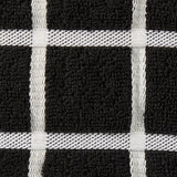 Master Chef Terry Checkered Dish Cloths with Scrubber, Black, 6-pk