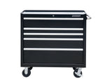 Mastercraft 5-Drawer Powder-Coated Steel Tool Cabinet, Black, 36-in