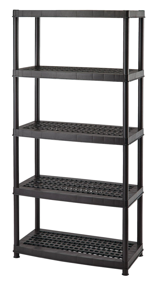 Mastercraft 5-Shelf Resin/ Plastic Storage Rack/ Shelving Unit, 36 x 18 x 72-in I8
