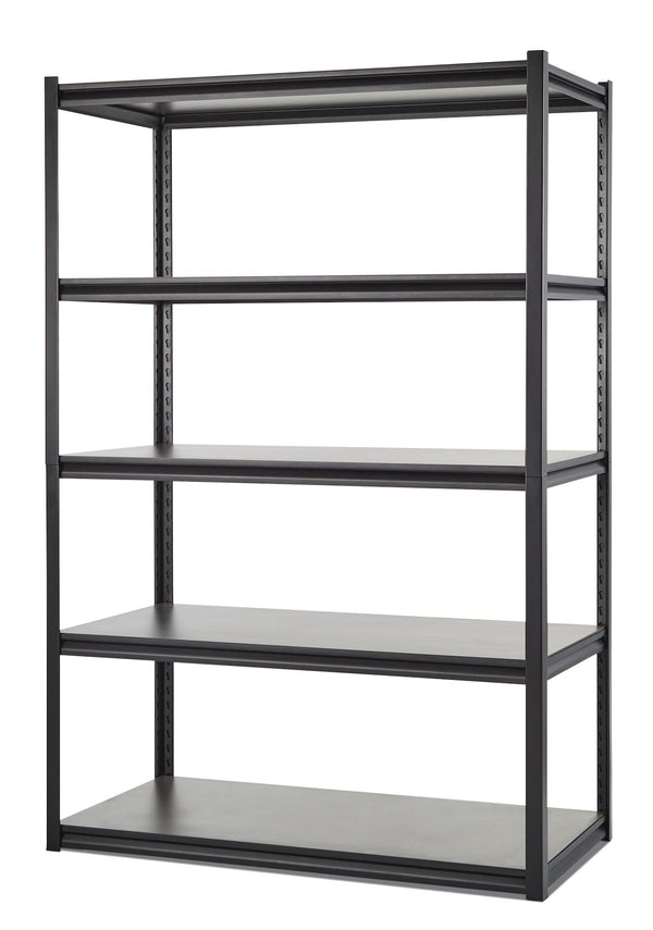 Mastercraft Adjustable 5-Shelf Steel Metal & Wood Storage Rack/Shelving Unit, 48 x 24 x 72-in W1