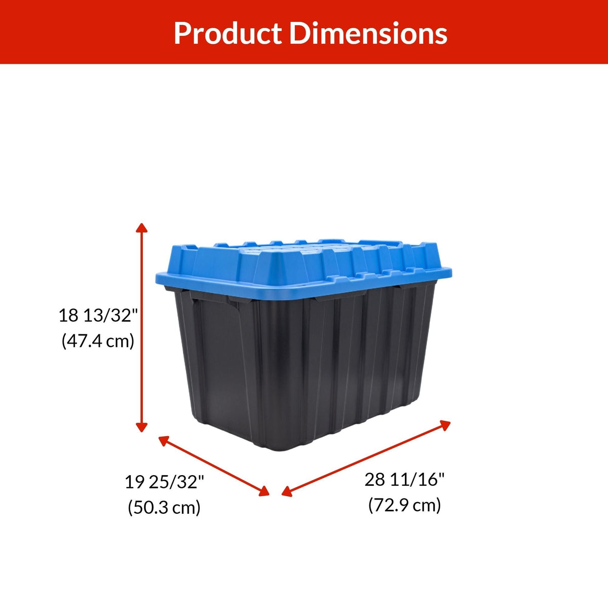 Mastercraft Heavy-Duty Polypropylene Tote with Domed Lid, 120-L