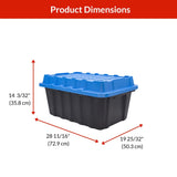 Mastercraft Heavy-Duty Polypropylene Tote with Domed Lid, 88-L