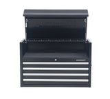 Mastercraft Powder-Coated Steel Tool Chest with Liners, Black, 36-in