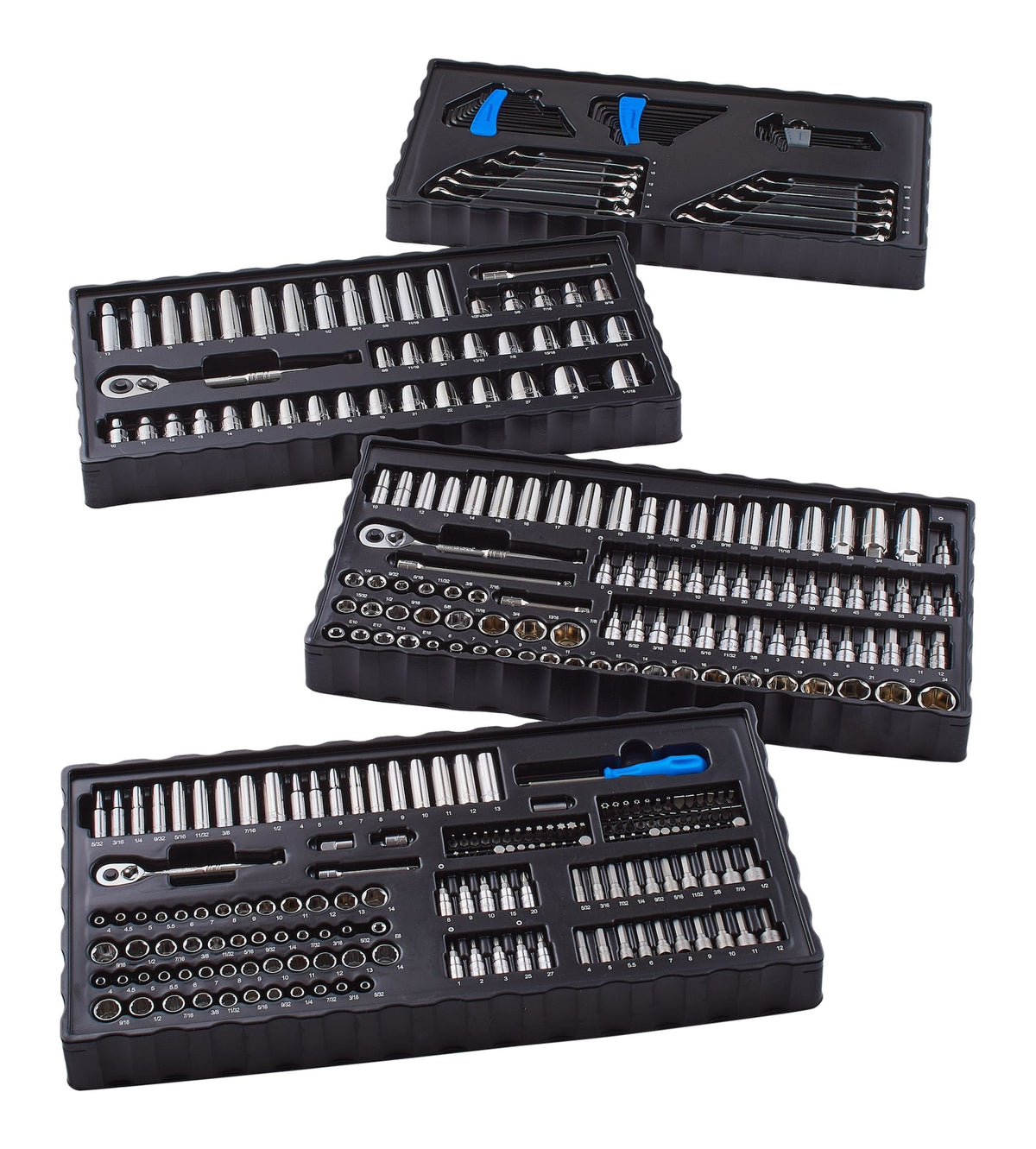 Mastercraft Socket Set, 350-pc, SAE / Metric, CRV, Nickel-Chrome Plating