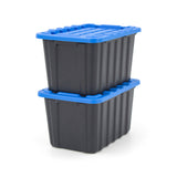 Mastercraft Tiny Heavy Duty Stackable Storage Tote with Lid, Black