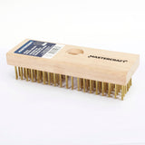 Mastercraft Wood & Brass Wire Block Brush Cleans/Removes Paint, Rust & Dirt From Metal