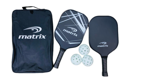 Matrix Recreational Official Size Pickleball Paddle/Racket & Ball Set, 5-pc J3