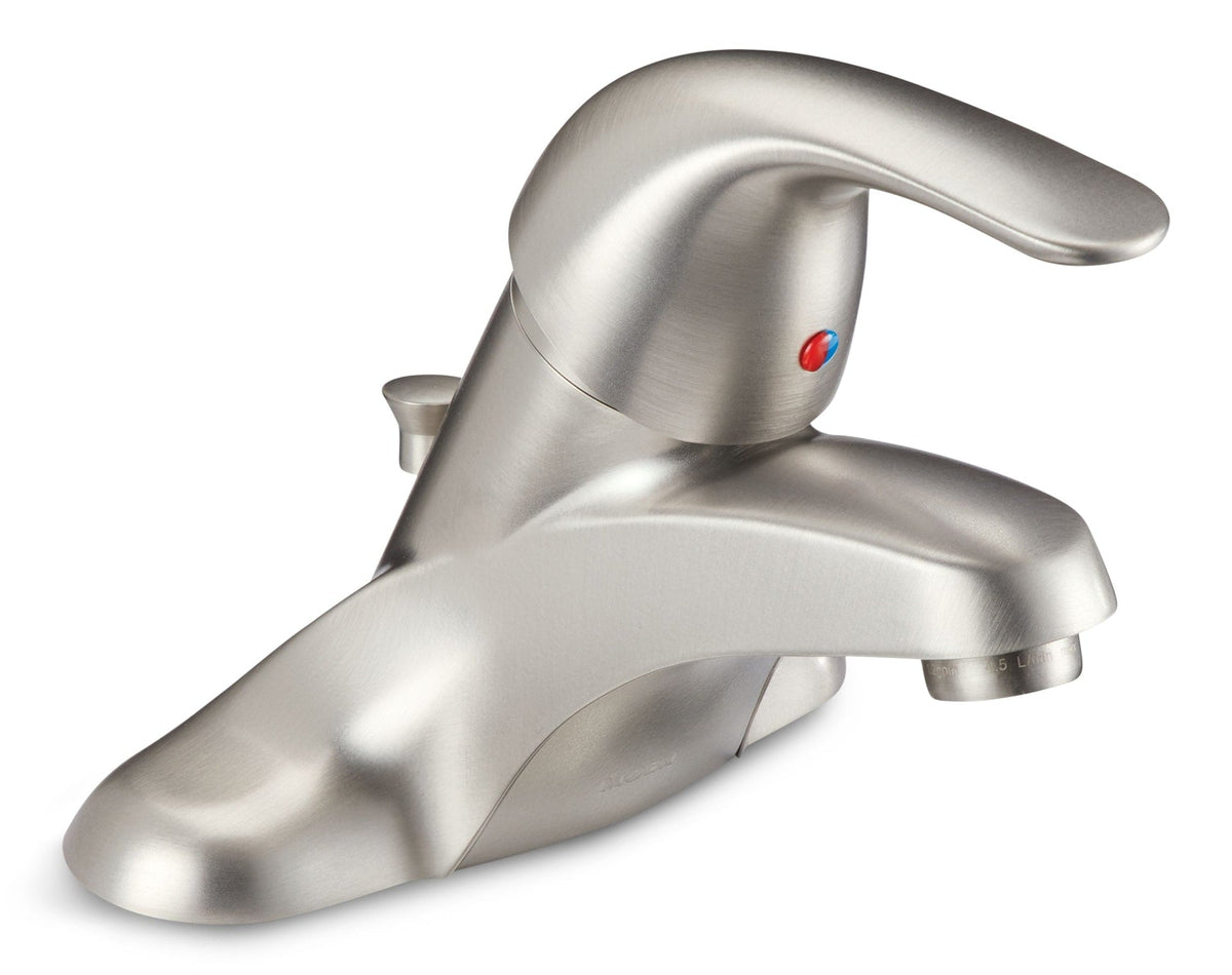 Moen Adler Single Handle Bathroom Faucet, Spot Resist Brushed Nickel