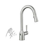Moen Adler Single Handle Kitchen Faucet with Motionsense, Spot Resist Stainless