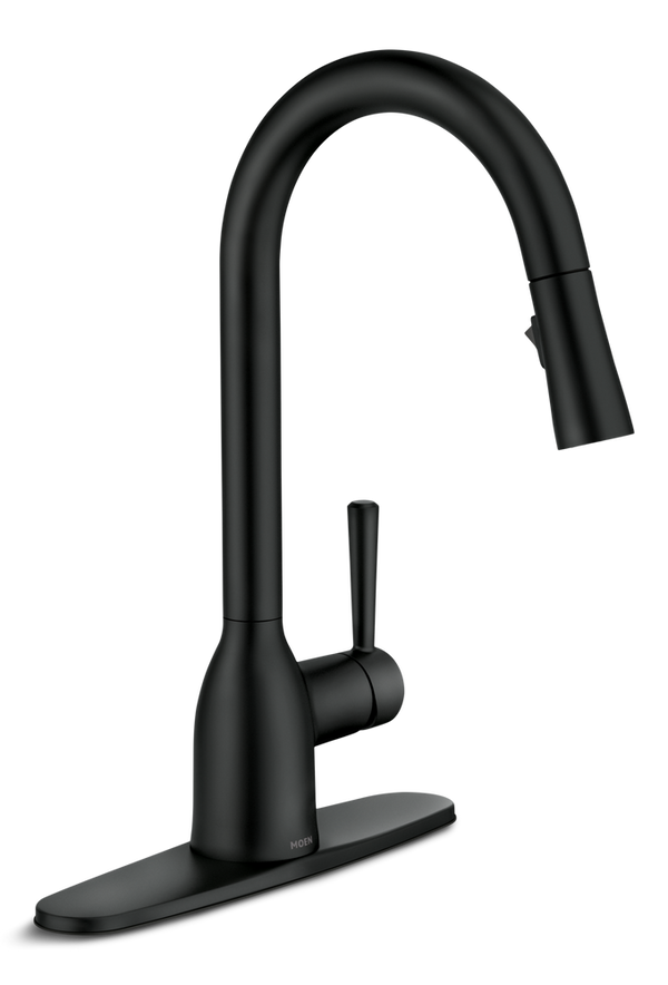 Moen Adler Single Handle Pull-Down Kitchen Faucet, Matte Black K9
