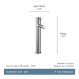 Moen Align Single Handle High Arc Vessel Single Hole Bathroom Sink Faucet, WaterSense Certified, Brushed Gold