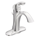 Moen Eva Single Handle High Arc Single Hole Bathroom Sink Faucet, WaterSense Certified, Chrome