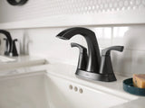 Moen Lindor Double Handle Bathroom Faucet, Meets EPA WaterSense Criteria, Matte Black