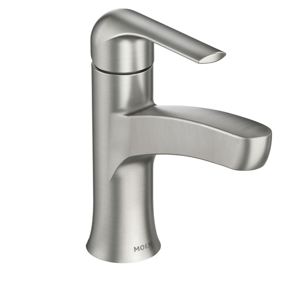 Moen Tilson Single-Handle Brushed Nickel Bathroom Lavatory/Bathroom Sink Faucet with Spot Resist H1