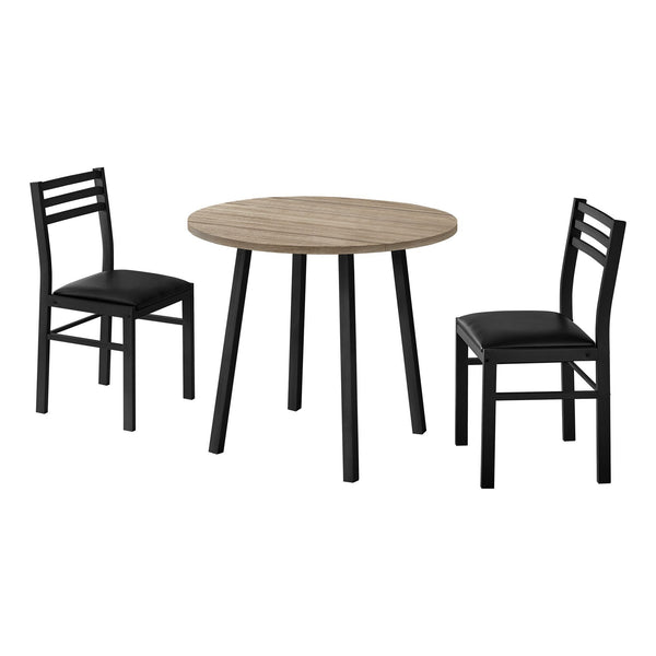 Monarch Specialties Dining Set, Taupe, 3-pc F5