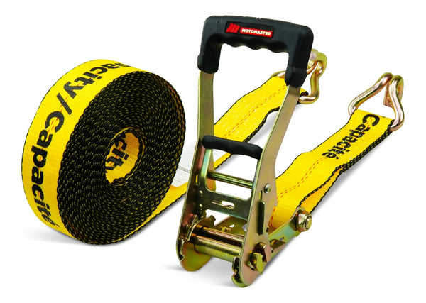 MotoMaster 10,000-lb Commercial Ratchet Tie Down Straps, with Ultra Padded Handles, 2-in x 30-ft T2