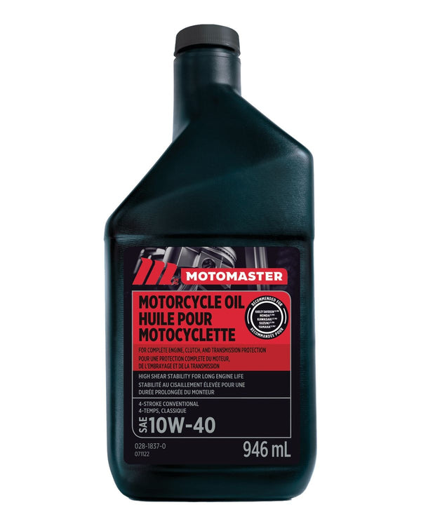 MotoMaster 10W40 4-Stroke Motorcycle Oil, 946-mL C0