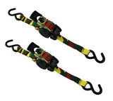 MotoMaster 1,200-lb Retractable Camo Ratchet Tie Down Straps, 1-in x 10-ft, 2-pk