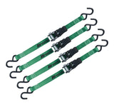 MotoMaster 1,500-lb Padded Ratchet Tie Down Straps, 1-in x 14-ft, 4-pk