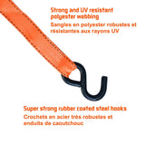 MotoMaster 3,000-lb Heavy-Duty Ratchet Tie Down Straps, with Power Grip Padded Handles, 1.25-in x 10-ft, 2-pk