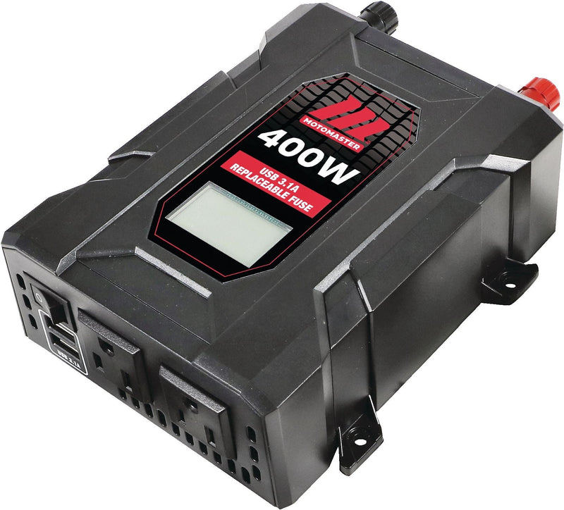 MotoMaster 400W Power Inverter with LCD Screen, Grey E0