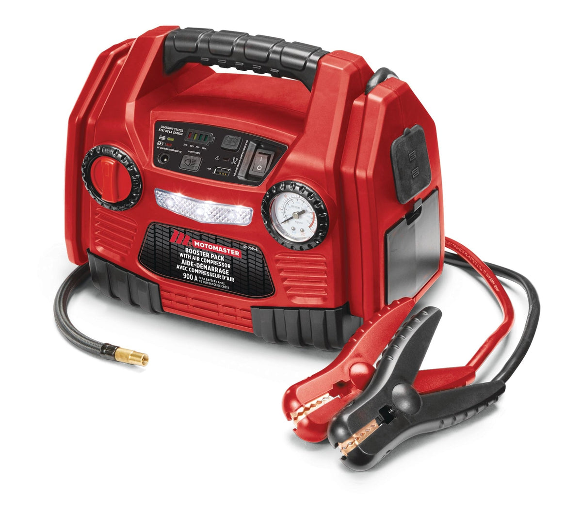 MotoMaster Booster Pack/Jump Starter, with Air Compressor, 900 Peak Amp, 12V