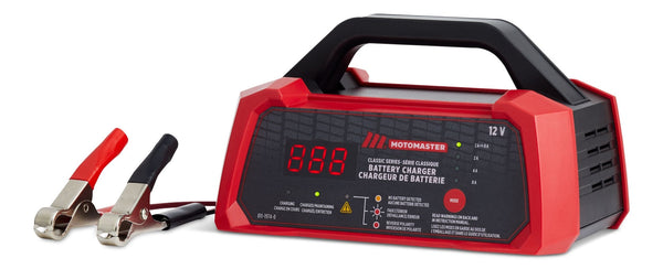MotoMaster Classic Series Smart Battery Charger/Maintainer, Fully Automatic, 8/4/2-Amp, 12V D0