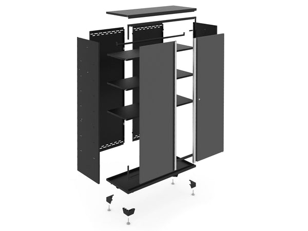 NewAge Bold 3.0 Series 24-Gauge Steel Garage Cabinetry Set with Stainless Steel Top, Partial Assembly, 96-in x 18-in x 72-in, 6-pc Y4
