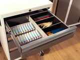 NewAge Bold 3.0 Series Lockable 4-Drawer Rolling Tool Cabinet, Fully-Welded, 600-lb Capacity, White/Platinum, 21-in