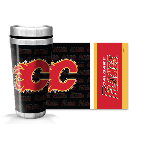 NHL Calgary Flames Full Wrap Wallpaper Travel Mug, 14-oz Y2