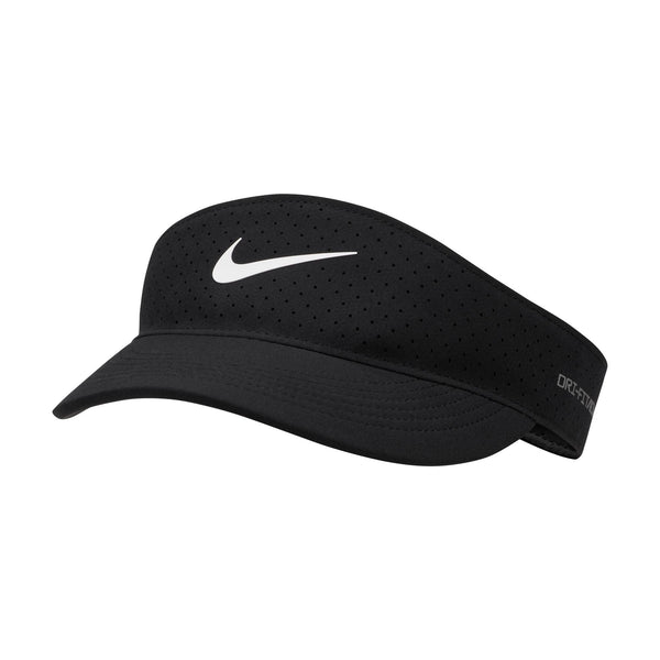 Nike Golf Dri-Fit Visor with Adjustable Closure, Men's/Women's Unisex, Black/White, One Size R8